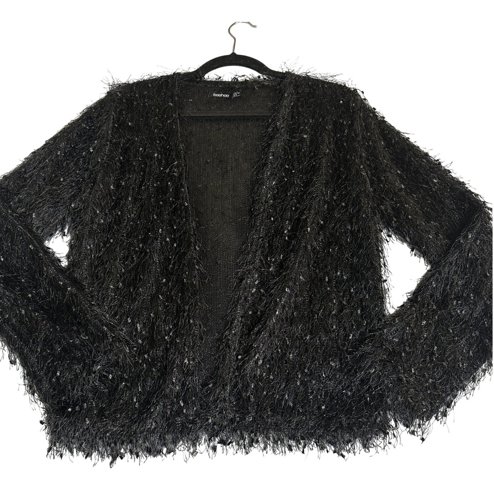 Whimsigoth Witchy Goblincore Feather Knit Texture Women's 4 Cardigan Halloween